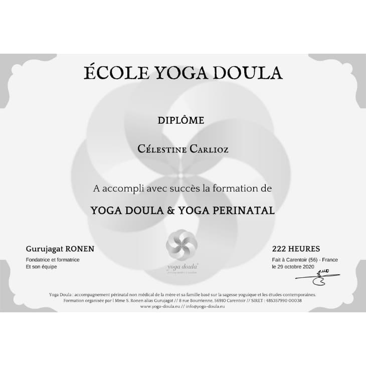 diplôme yoga doula